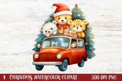 Christmas Animal Safari Clipart, Christmas Animal PNG Product Image 1