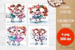 Merry Christmas Coaster Design | Sports Animals Square Product Image 1