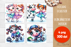 Merry Christmas Coaster Design | Sports Animals Square Product Image 1