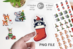 Christmas Animals Sticker Product Image 1