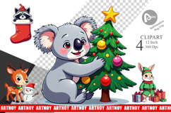 Christmas Animals Clipart Product Image 1