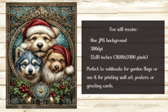 Christmas Garden Flag, Christmas Animals Garden Flag, d1 Product Image 2