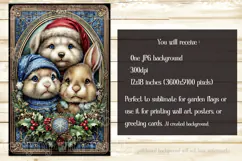 Christmas Garden Flag, Christmas Animals Garden Flag, d11 Product Image 2
