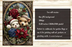 Christmas Garden Flag, Christmas Animals Garden Flag, d13 Product Image 2