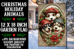 Christmas Garden Flag, Christmas Animals Garden Flag, d5 Product Image 1