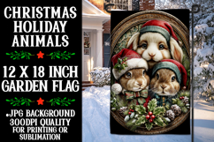 Christmas Garden Flag, Christmas Animals Garden Flag, d6 Product Image 1