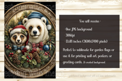 Christmas Garden Flag, Christmas Animals Garden Flag, d7 Product Image 2