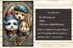 Christmas Garden Flag, Christmas Animals Garden Flag, d8 Product Image 2