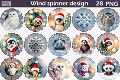 Christmas Animals Wind Spinner | Animals Santa Wind Spinner Product Image 1
