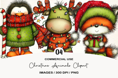 Christmas Animals Clipart Product Image 1