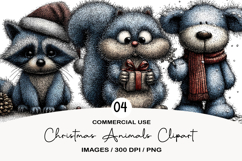 Christmas Animals Clipart Product Image 1