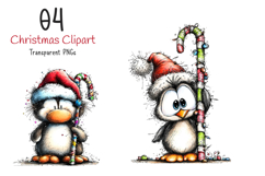 Christmas Animals Clipart Product Image 1