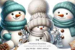 Christmas Snowman Clipart Product Image 1