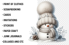 Christmas Snowman Clipart Product Image 2