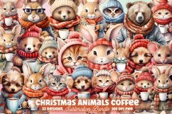 Christmas Animals Coffee Sublimation Clipart, Christmas Animals Sublimation Clipart, Christmas Animals Clipart Sublimation, Christmas Animals Collection,   Christmas Coffee Clipart, Christmas Coffee Sublimation, Christmas Coffee watercolor, Christmas Coff