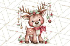 Christmas Animal Friends Clipart PNG, Cute Holiday Clip Art Product Image 5