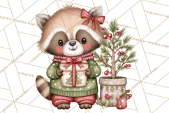 Christmas Animal Friends Clipart PNG, Cute Holiday Clip Art Product Image 4