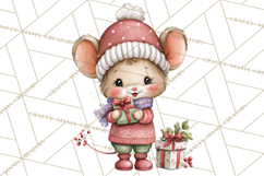 Christmas Animal Friends Clipart PNG, Cute Holiday Clip Art Product Image 5