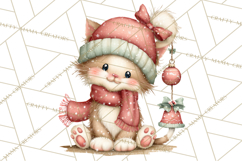 Christmas Animal Friends Clipart PNG, Cute Holiday Clip Art Product Image 5