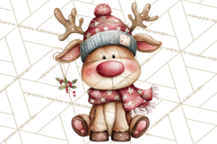 Christmas Animal Friends Clipart PNG, Cute Holiday Clip Art Product Image 5