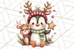 Christmas Animal Friends Clipart PNG, Cute Holiday Clip Art Product Image 5