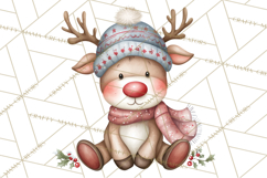 Christmas Animal Friends Clipart PNG, Cute Holiday Clip Art Product Image 2