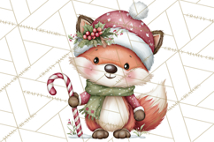 Christmas Animal Friends Clipart PNG, Cute Holiday Clip Art Product Image 4