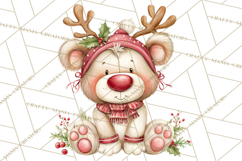 Christmas Animal Friends Clipart PNG, Cute Holiday Clip Art Product Image 5