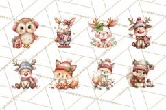 Christmas Animal Friends Clipart PNG, Cute Holiday Clip Art Product Image 2