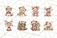 Christmas Animal Friends Clipart PNG, Cute Holiday Clip Art Product Image 3