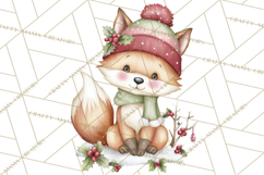 Christmas Animal Friends Clipart PNG, Cute Holiday Clip Art Product Image 4
