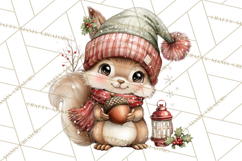 Christmas Animal Friends Clipart PNG, Cute Holiday Clip Art Product Image 5