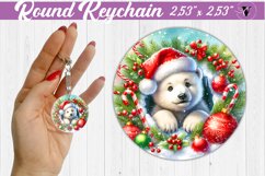 Round Keychain | Polar Bear | Christmas Product Image 1