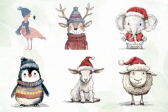 Christmas Animals Minimalist Cartoon Product Image 3