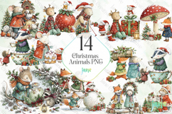 Christmas Animals PNG Bundle Product Image 1