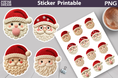 Santa Claus Sticker | Christmas Knitted Sticker Product Image 1
