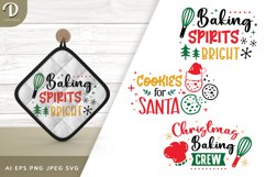 Christmas Baking Quotes SVG, Christmas Apron SVG Product Image 1