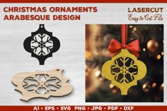 Christmas Arabesque Ornament with Snowflake Lasercut Design Product Image 1