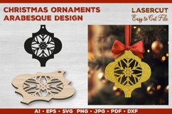 Christmas Arabesque Ornament with Snowflake Lasercut Design Product Image 1