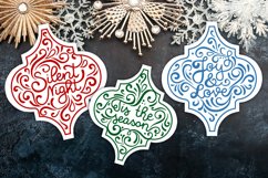 christmas arabesque ornaments on holiday background