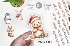 Christmas Baby Animals Sticker Product Image 1