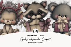 Christmas Baby Animals Clipart Product Image 1