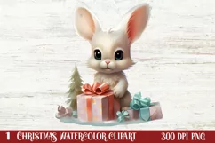 Christmas Baby Animals Clipart, Christmas Animal Safari Product Image 1