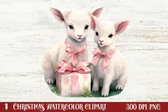 Christmas Baby Animals Clipart, Christmas Animal Safari Product Image 1