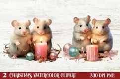 Christmas Baby Animals Clipart, Christmas Animal Safari Product Image 1