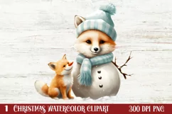 Christmas Baby Animals Clipart, Christmas Animal Safari Product Image 1