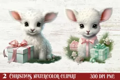 Christmas Baby Animals Clipart, Christmas Animal Safari Product Image 1