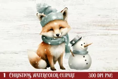 Christmas Baby Animals Clipart, Christmas Animal Safari Product Image 1