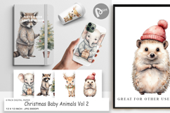 Digital Paper Christmas Baby Animals Product Image 1