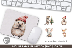Mouse Pad Christmas Baby Animals Product Image 1